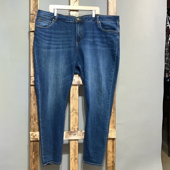 Kut from the Kloth toothpick skinny dark wash denim jeans. Size 24W. EUC. - Picture 1 of 8